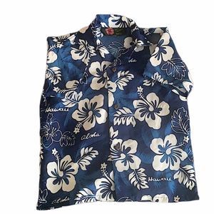 Little Kids Button Down Hawaiian Shirt sz 4